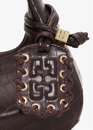 Hobo mini croco bag Chocolate Fondant A7291 Ganni 